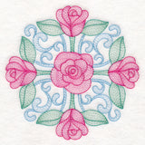 Fancy Floral Medallion - Rose