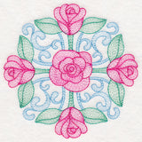 Fancy Floral Medallion - Rose