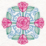 Fancy Floral Medallion - Rose