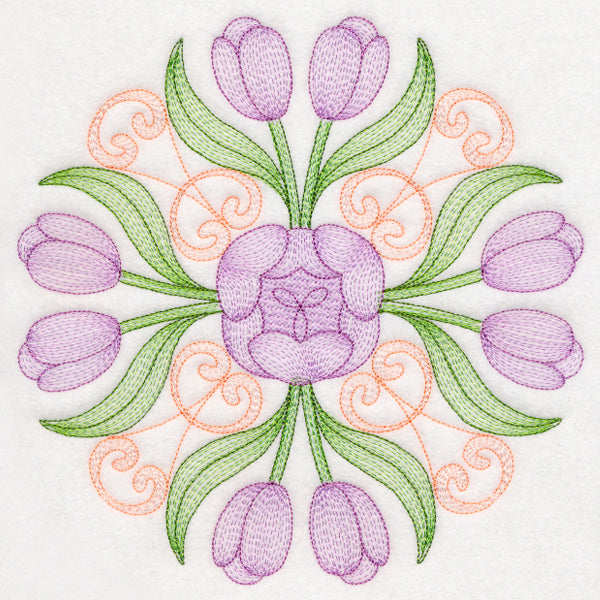 Fancy Floral Medallion - Tulip
