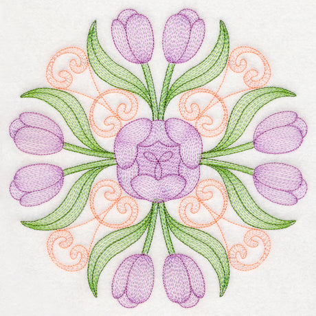 Fancy Floral Medallion - Tulip