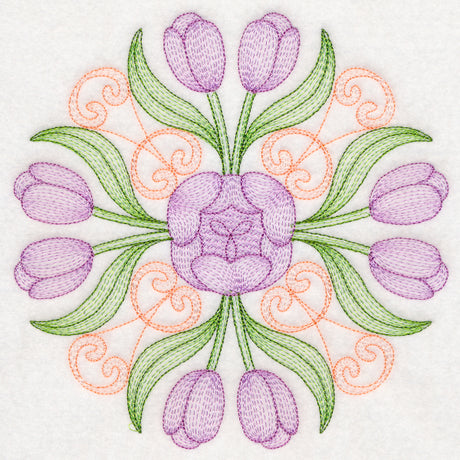 Fancy Floral Medallion - Tulip
