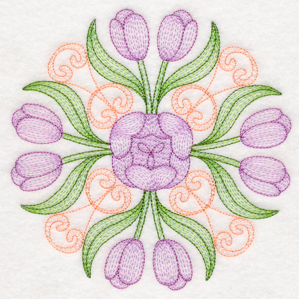 Fancy Floral Medallion - Tulip