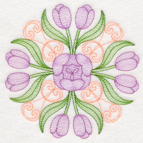 Fancy Floral Medallion - Tulip