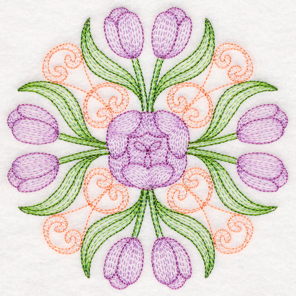 Fancy Floral Medallion - Tulip