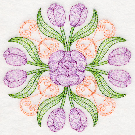 Fancy Floral Medallion - Tulip