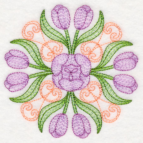 Fancy Floral Medallion - Tulip