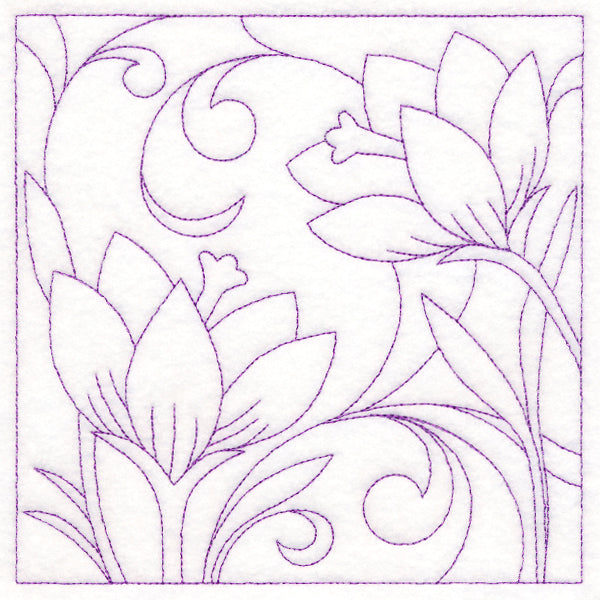 Spring Quilting - Crocuses (Double Run)