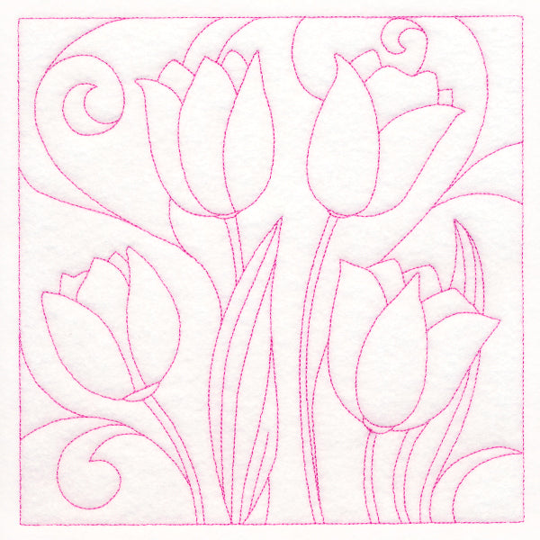 Spring Quilting - Tulips (Double Run)