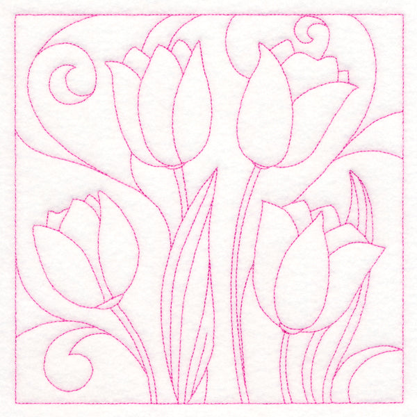 Spring Quilting - Tulips (Double Run)