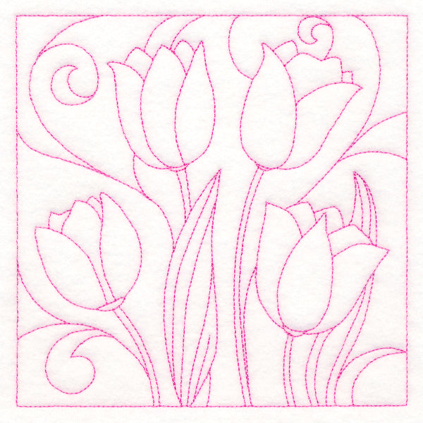Spring Quilting - Tulips (Double Run)