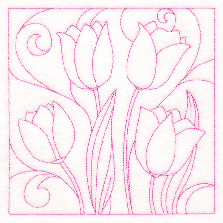 Spring Quilting - Tulips (Double Run)
