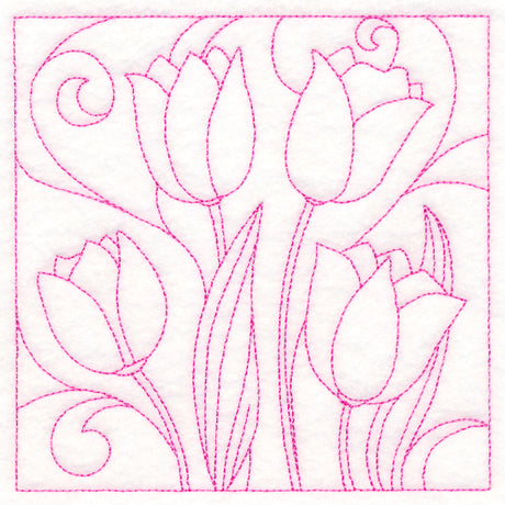Spring Quilting - Tulips (Double Run)