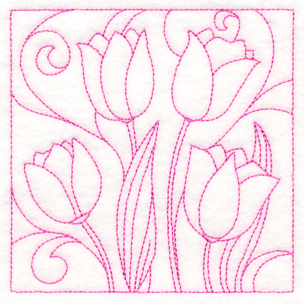 Spring Quilting - Tulips (Double Run)