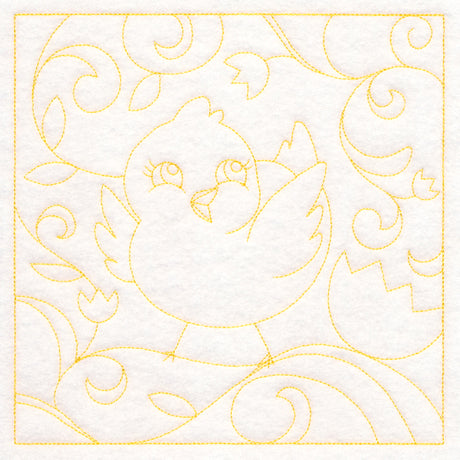 Easter Quilting - Chick (Double Run)