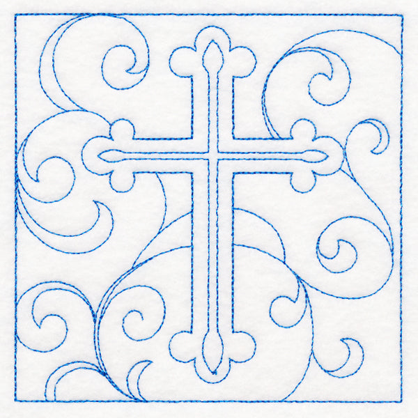 Easter Quilting - Cross (Double Run)