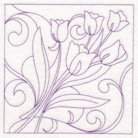 Easter Quilting - Tulips (Double Run)