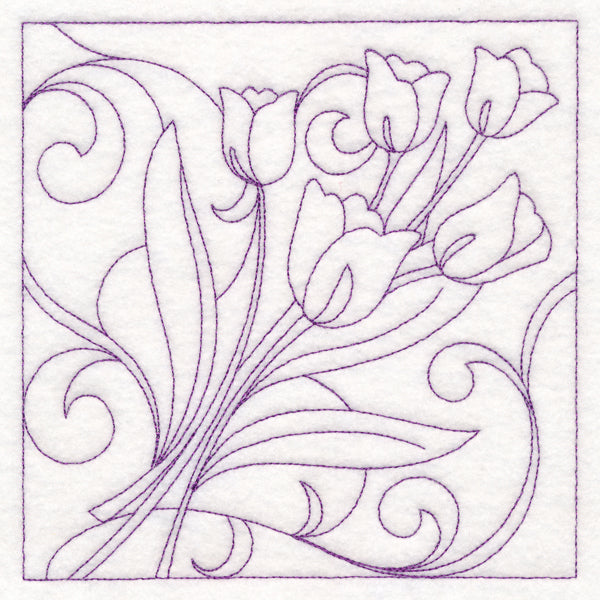 Easter Quilting - Tulips (Double Run)