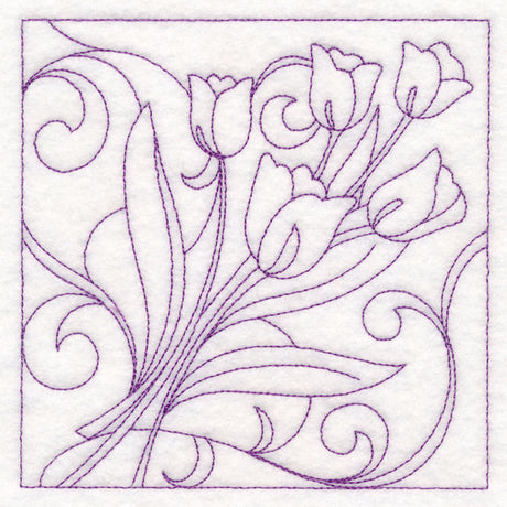 Easter Quilting - Tulips (Double Run)