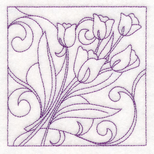 Easter Quilting - Tulips (Double Run)