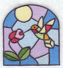 Stained Glass Hummingbird