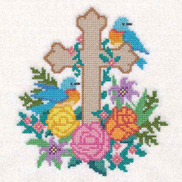Spring Devotion Cross (Cross Stitch)