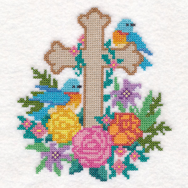 Spring Devotion Cross (Cross Stitch)