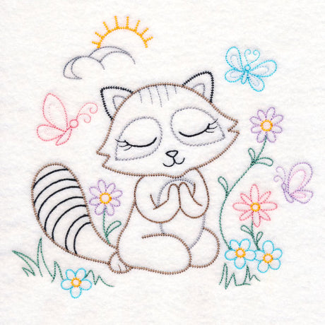 Praying Woodland Pals - Raccoon (Vintage)