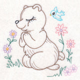 Praying Woodland Pals - Bear (Vintage)