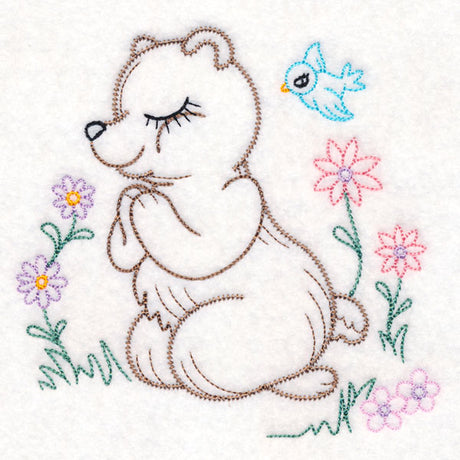 Praying Woodland Pals - Bear (Vintage)