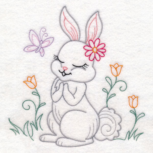 Praying Woodland Pals - Bunny (Vintage)