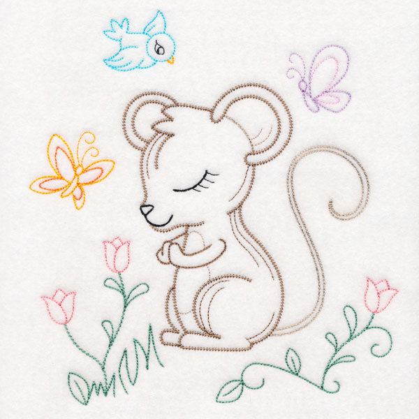 Praying Woodland Pals - Mouse (Vintage)