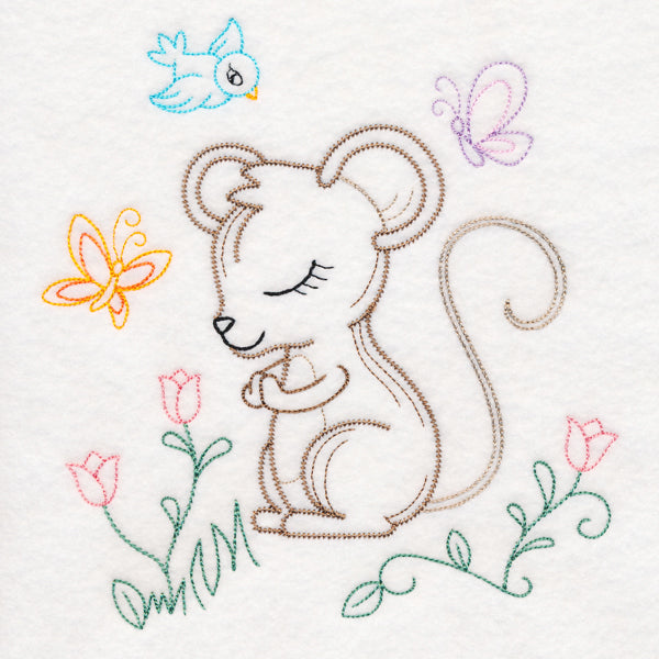 Praying Woodland Pals - Mouse (Vintage)