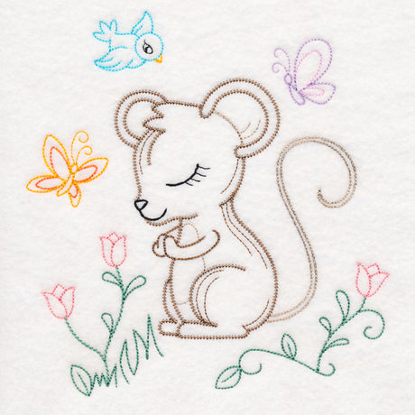 Praying Woodland Pals - Mouse (Vintage)