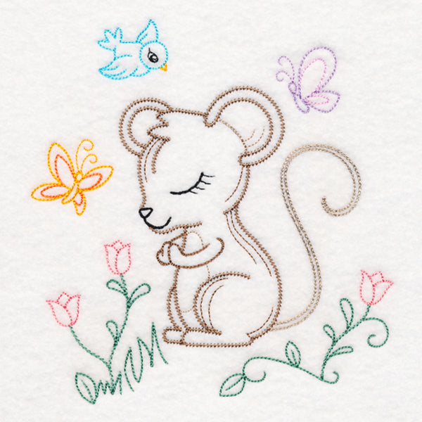 Praying Woodland Pals - Mouse (Vintage)