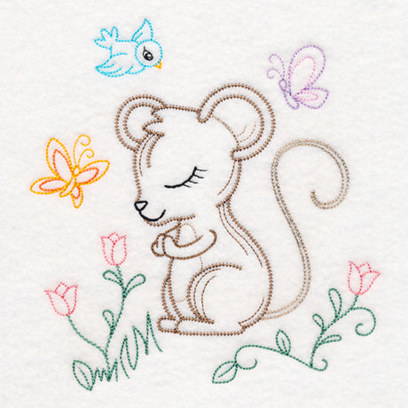 Praying Woodland Pals - Mouse (Vintage)