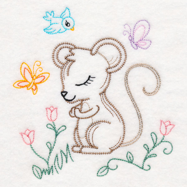 Praying Woodland Pals - Mouse (Vintage)