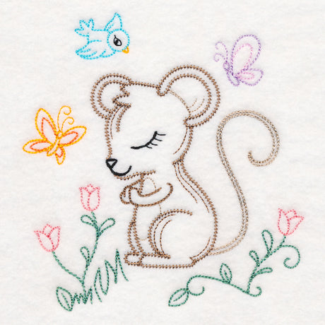 Praying Woodland Pals - Mouse (Vintage)