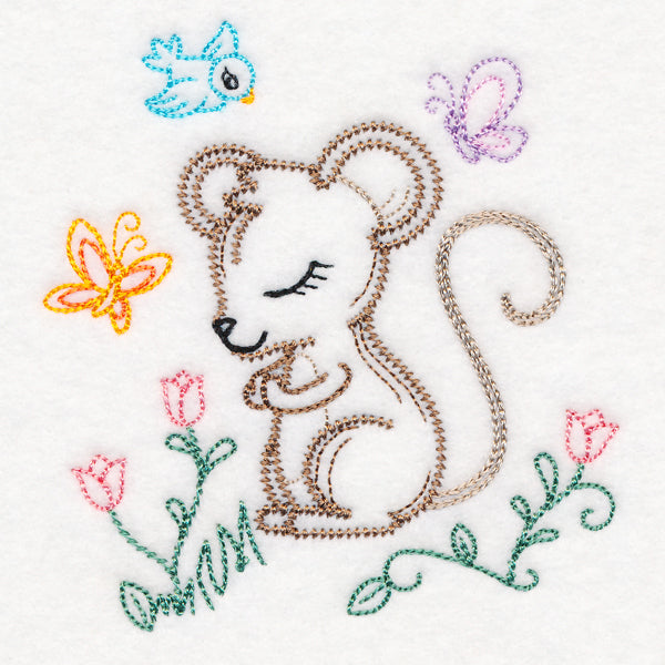 Praying Woodland Pals - Mouse (Vintage)