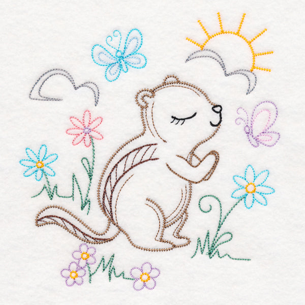 Praying Woodland Pals - Chipmunk (Vintage)