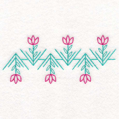 Geometric Floral Border (Vintage)