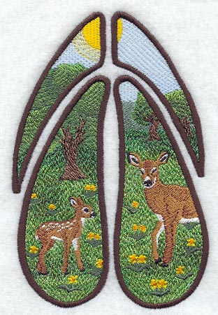 Whitetail Deer Track Scene