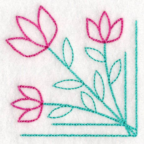 Geometric Floral Corner (Vintage)