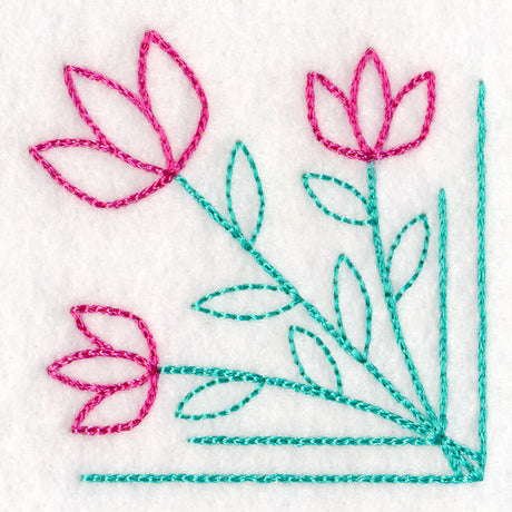 Geometric Floral Corner (Vintage)