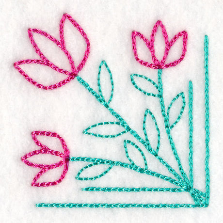 Geometric Floral Corner (Vintage)