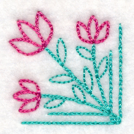 Geometric Floral Corner (Vintage)