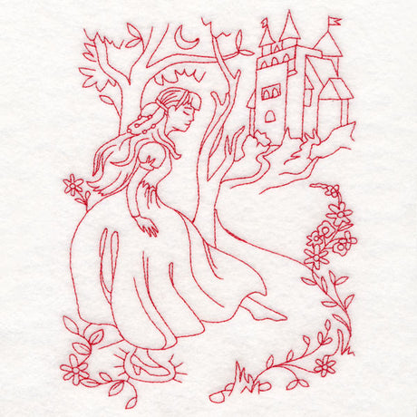 Enchanted Fairy Tale - Cinderella (Redwork)