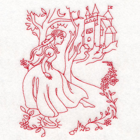 Enchanted Fairy Tale - Cinderella (Redwork)