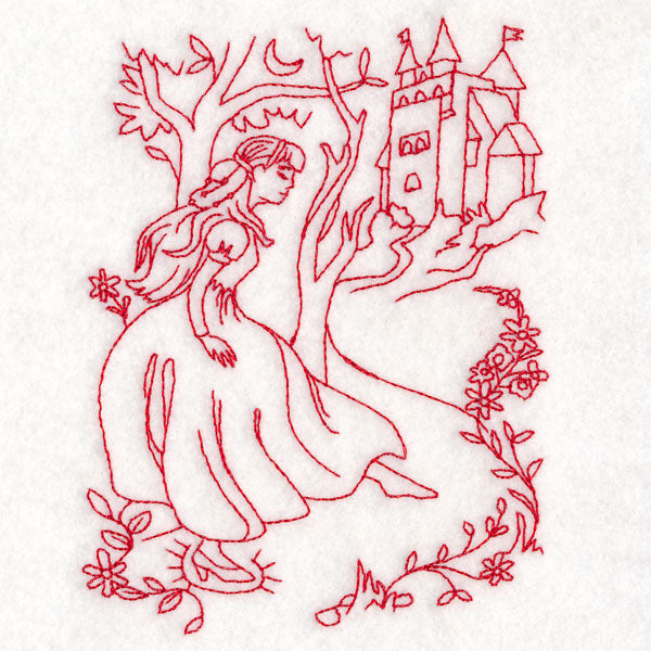 Enchanted Fairy Tale - Cinderella (Redwork)