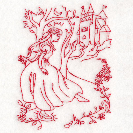 Enchanted Fairy Tale - Cinderella (Redwork)